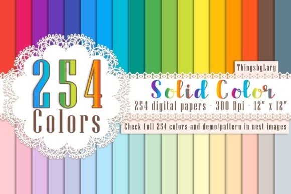 254 Seamless Solid Color Digital Papers for Every Project