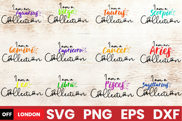 Color Coded Star Signs Bundle: Cosmic Design Assets