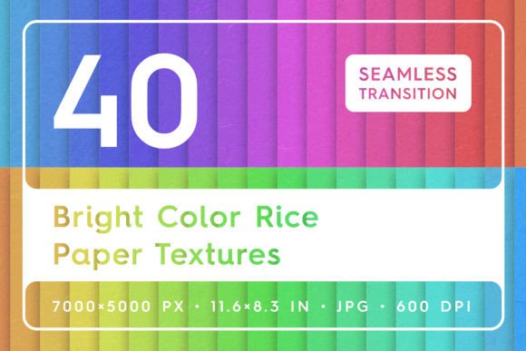 Elevate Your Designs with These 40 Bright Color Rice Paper Textures