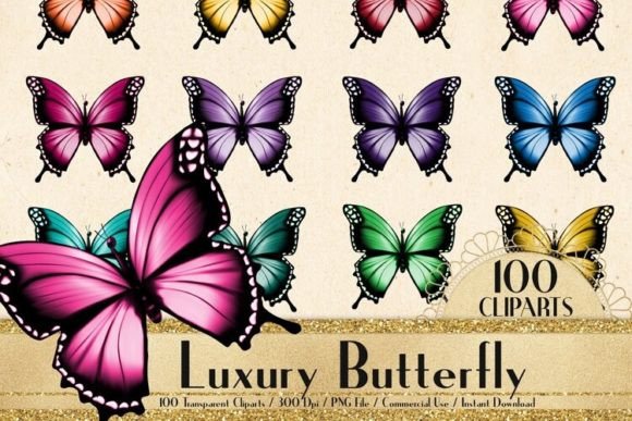 Elevate Your Visuals with Vivid Color Luxury Butterfly PNG