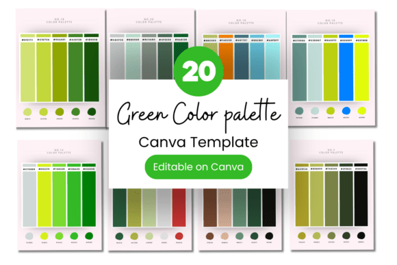 Green Color Palette with Hex Codes: 20 Professional Shades
