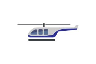Helicopter Full Color Icon - Vector: Elevate Your Visual Projects