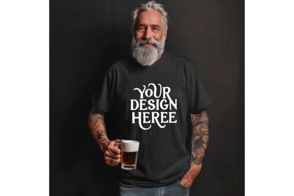 Old Man, Empty T-shirt Color Black with