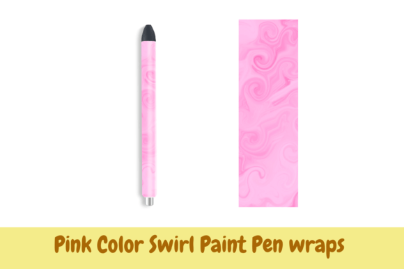 Pink Color Swirl Paint Pen Wrap PNG for Vibrant Branding