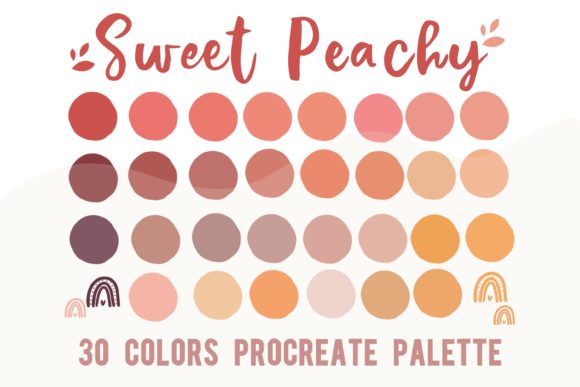 Procreate Color Palette Sweet Peachy: Warm Tones for Digital Art