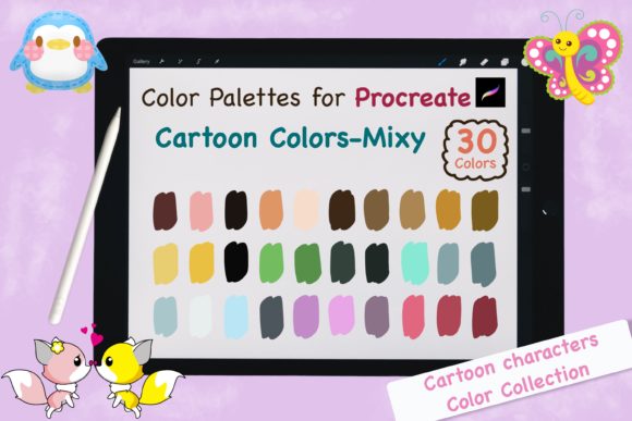 Procreate Color Palettes-Cartoon Mixy: Your Shortcut to Vibrant Character Art