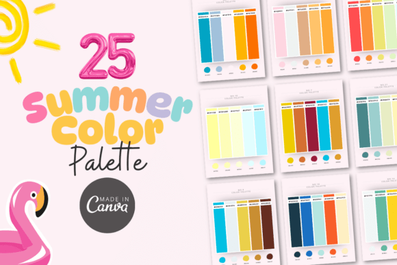 Summer Color Palette with Hex Codes: 25 Vibrant Hues for Your Brand