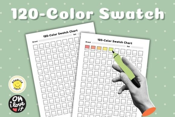 The 120 Color Swatch Chart, Square Classic: A Designer's Best Friend