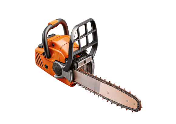 The Bold Visual Impact of a Red Chainsaw 3D Icon