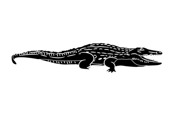 Unleash Your Brand: The Crocodile Vector Design Solid Color