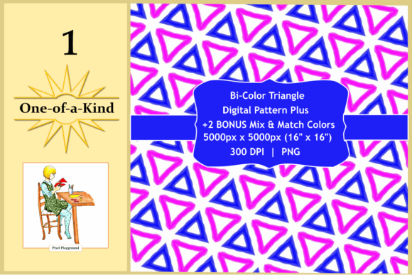 Unlocking Creative Potential with the Bi-Color Triangle Digital Pattern