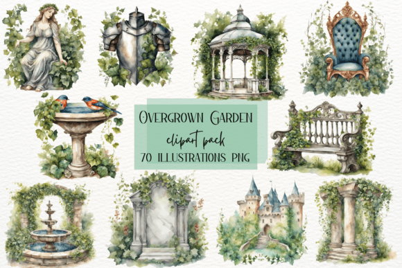 Unlocking Whimsy with Watercolour Secret Garden Clipart